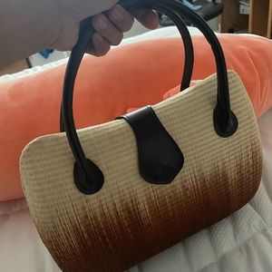 Native woven buntal handbag